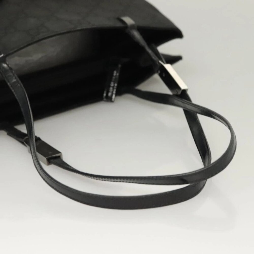 GUCCI GG Canvas Tote Bag Silver Black Auth 133326 - Picture 8 of 16